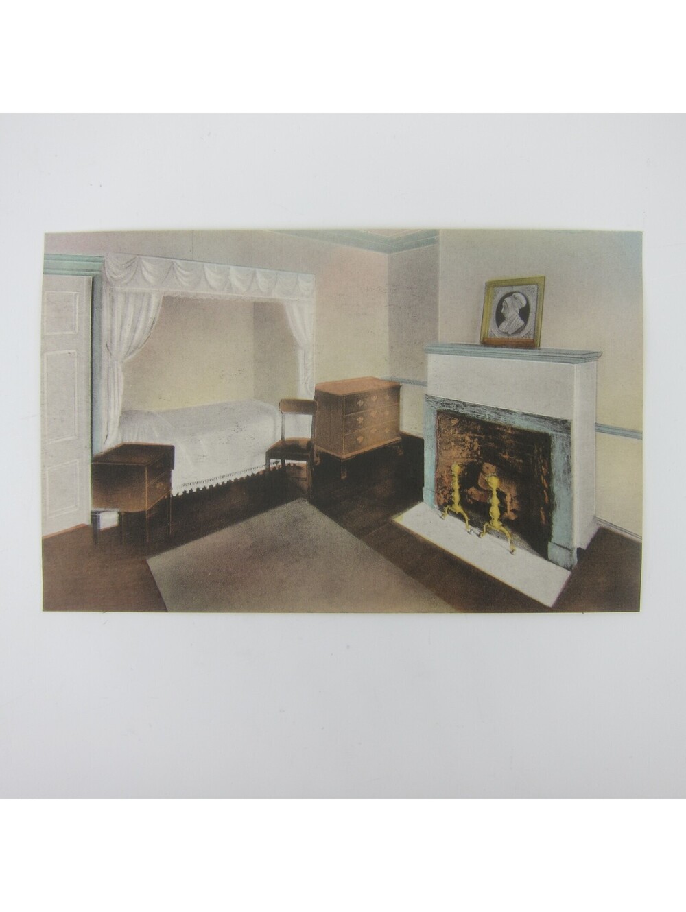 Vintage Postcard Charlottesville Virginia Monticello President Madison's Room